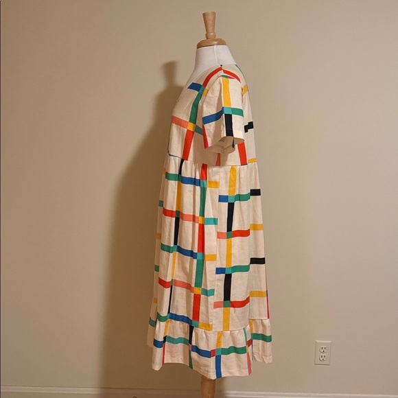 Ersa Fibers Billie Dress in Chunky Windowpane Cream - Picture 7 of 8